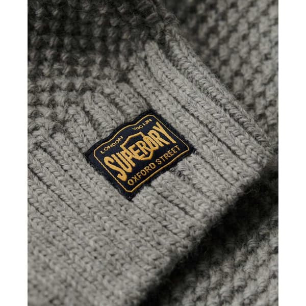 Superdry Jacob Cable Halv Dragkedja Tröja Grå 2XL Man