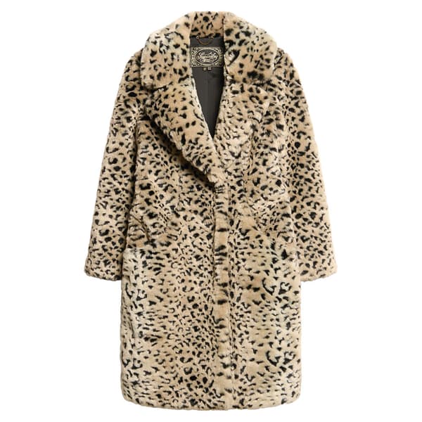 Superdry Vintage Long Faux Fur Coat Jacka Beige S Kvinna
