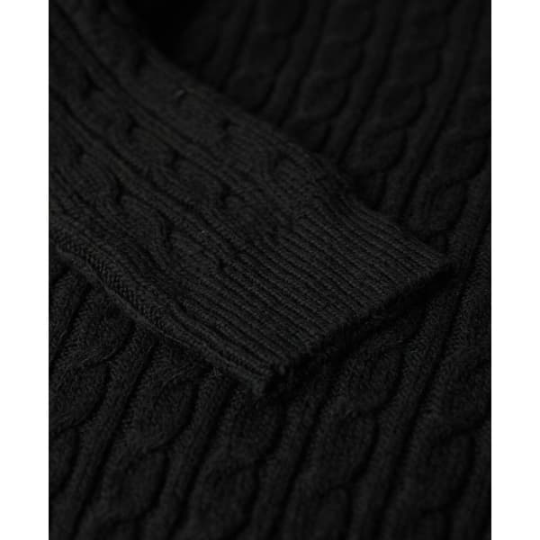Superdry Fitted Cable Trøje Sort L Kvinde