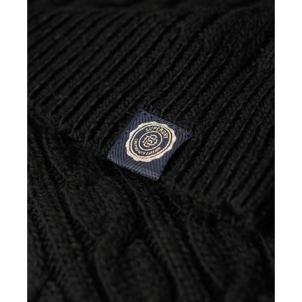 Superdry Fitted Cable Trøje Sort L Kvinde