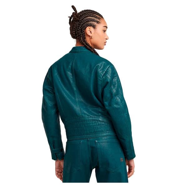 G-star Short Moto Jakke Blå M Kvinde