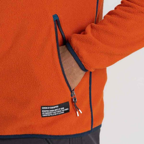 Craghoppers Co2 Renu Fleecejakke Med Fuld Lynlås Orange M Mand