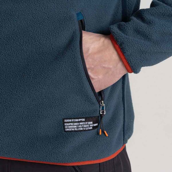 Craghoppers Co2 Renu Fleece Med Halv Dragkedja Blå M Man