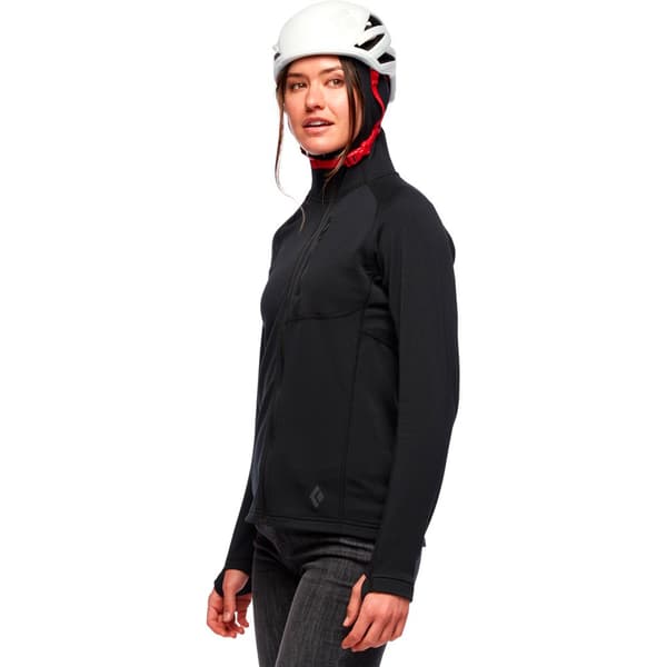 Black Diamond Coefficient Fleecejacka Med Huva Svart XS Kvinna