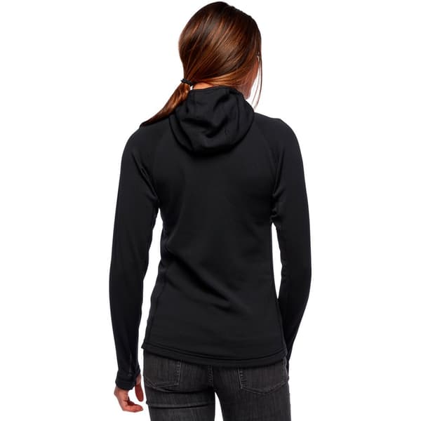 Black Diamond Coefficient Fleecejacka Med Huva Svart XS Kvinna