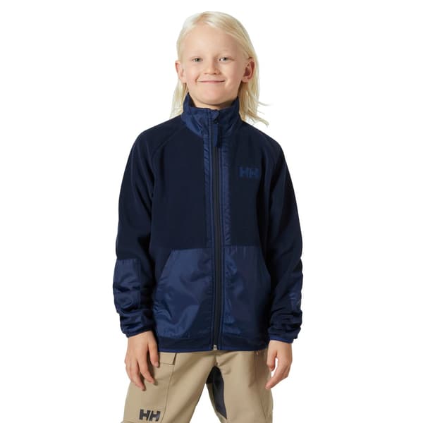 Helly Hansen Junior Marka Fleece Fleecejakke Med Fuld Lynlås Blå 8 Years