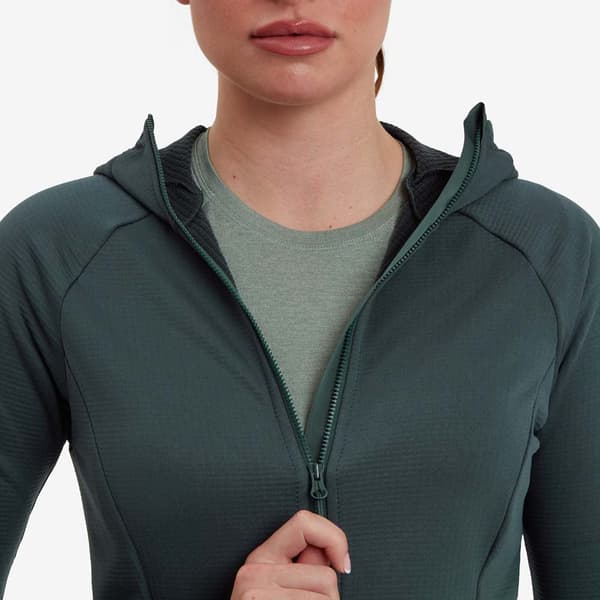 Montane Protium Fleecejacka Med Dragkedja Grönt XS Kvinna