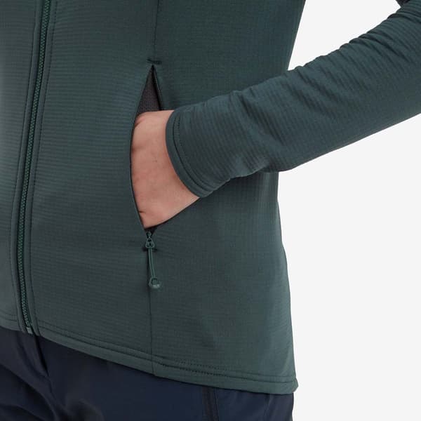 Montane Protium Fleecejacka Med Dragkedja Grönt XS Kvinna