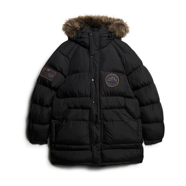Superdry Everest Longline Baffled Jakke Sort M Mand