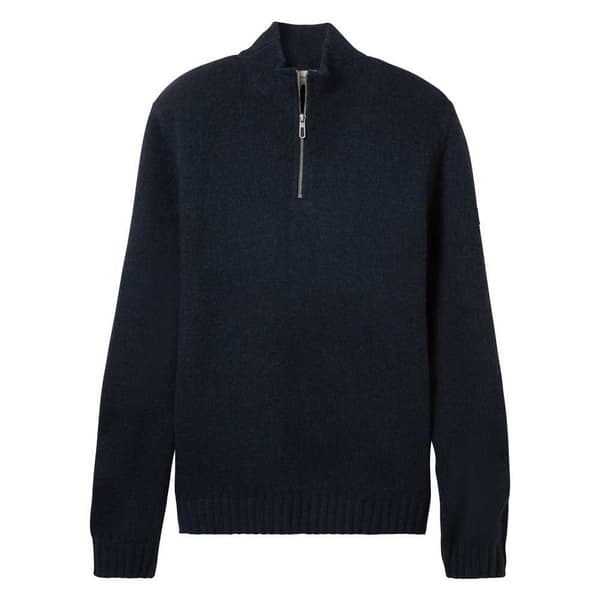 Tom Tailor 1038253 Cosy Knitted Troyer Halv Lynlås Sweater Blå L Mand