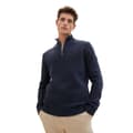 Miniatyrbillede 4 af 6: Tom Tailor 1038253 Cosy Knitted Troyer Halv Lynlås Sweater Blå L Mand