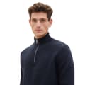 Miniatyrbillede 5 af 6: Tom Tailor 1038253 Cosy Knitted Troyer Halv Lynlås Sweater Blå L Mand