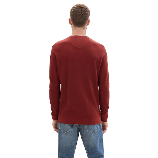 Tom Tailor Structured Crewneck Knit Tröja Röd 2XL Man