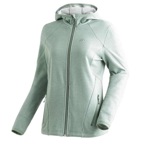 Maier Sports Tesila Hood W Fleecejakke Med Fuld Lynlås Grøn 3XL / Regular Kvinde