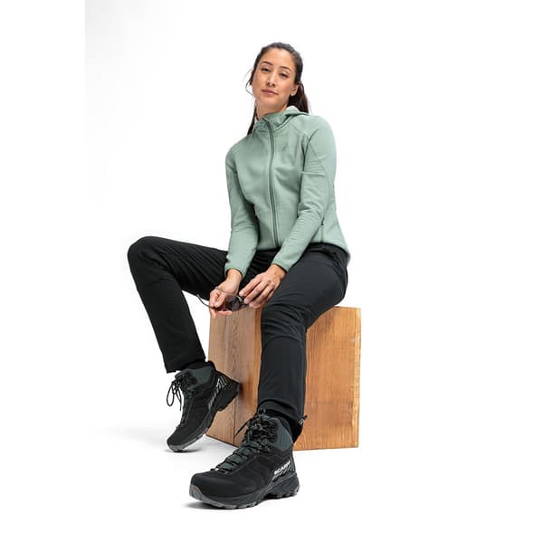 Maier Sports Tesila Hood W Fleecejakke Med Fuld Lynlås Grøn 3XL / Regular Kvinde