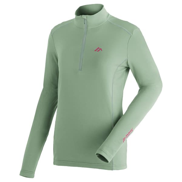 Maier Sports Jenna Rec Fleece Med Halv Dragkedja Grönt L / Regular Kvinna