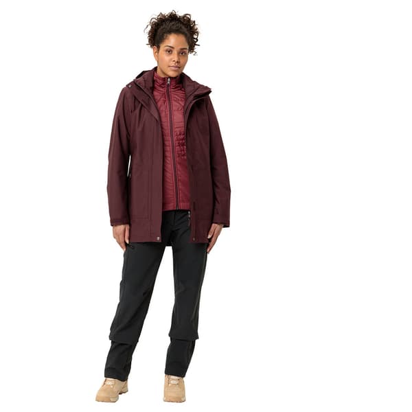 Vaude Idris 3in1 Iii Avtagbar Jacka Lila 38 Kvinna