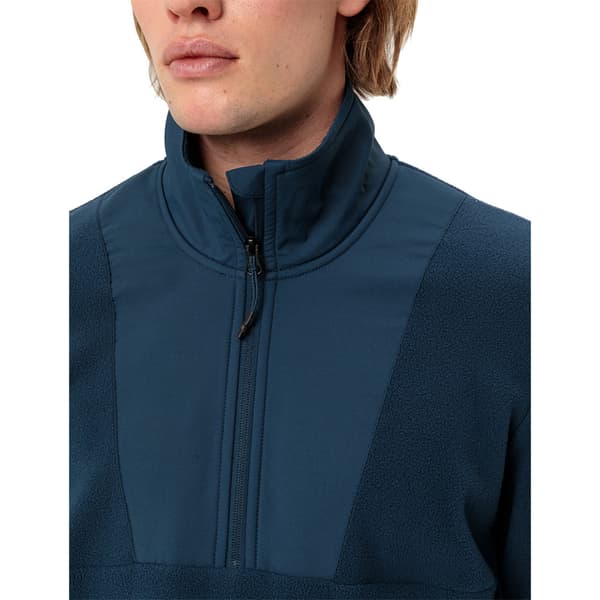 Vaude Mineo Fleece Med Halv Dragkedja Blå L Man