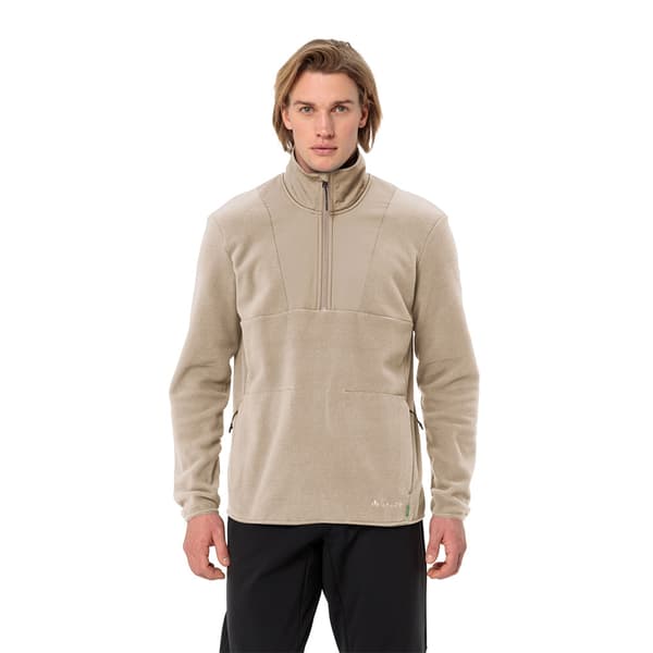 Vaude Mineo Fleecejakke Med Halv Lynlås Beige S Mand