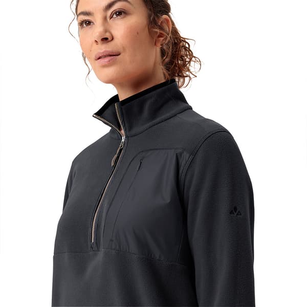 Vaude Rosemoor Fleece Med Halv Dragkedja Svart 42 Kvinna