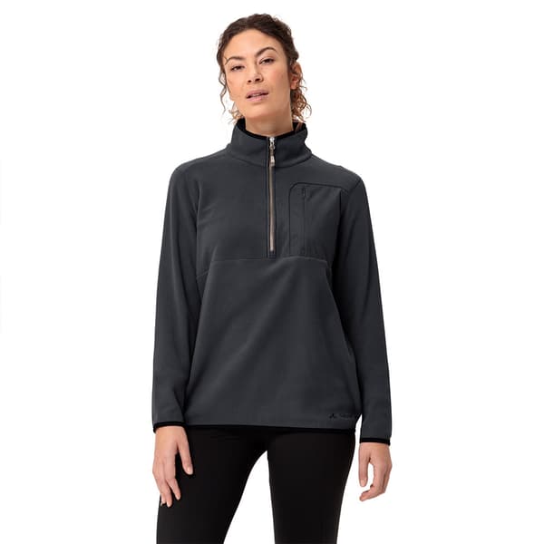 Vaude Rosemoor Fleece Med Halv Dragkedja Svart 42 Kvinna