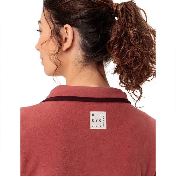Vaude Rosemoor Fleece Med Halv Dragkedja Röd 36 Kvinna