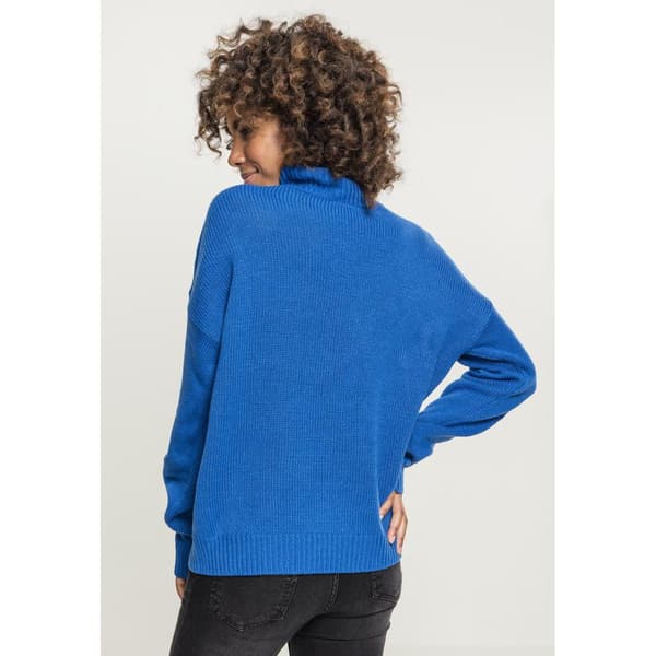 Urban Classics Striktrøje Med Høj Hals Blå XS Kvinde
