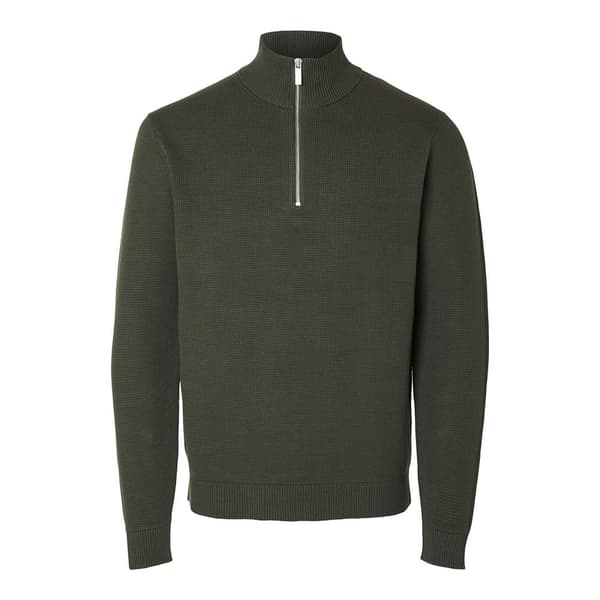 Selected Dane Halv Dragkedja Tröja Grönt 2XL Man