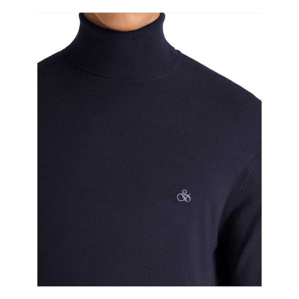 Scotch & Soda 178815 Striktrøje Med Høj Hals Sort M Mand
