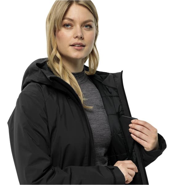 Jack Wolfskin Heidelstein Ins Frakke Sort S Kvinde