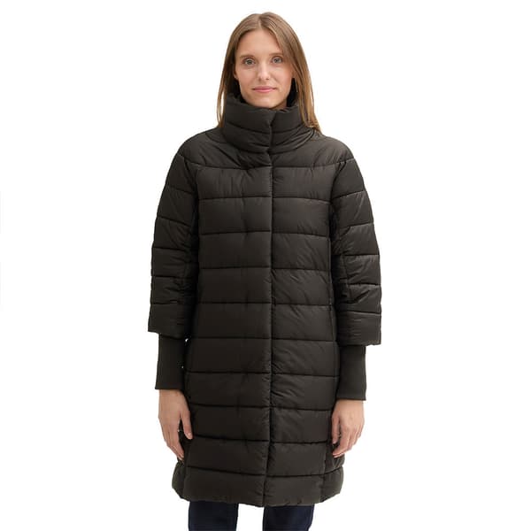 Tom Tailor 1042913 Stand-up Collar Puffer Frakke Sort L Kvinde