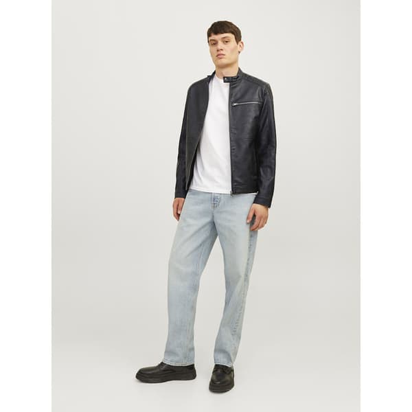 Jack & Jones Dylan Biker Læderjakke Sort L Mand