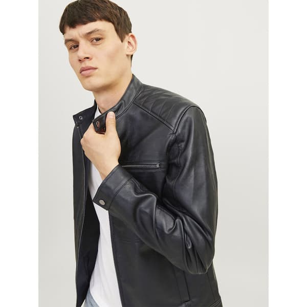 Jack & Jones Dylan Biker Læderjakke Sort L Mand