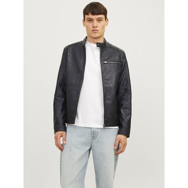 Jack & Jones Dylan Biker Læderjakke Sort L Mand
