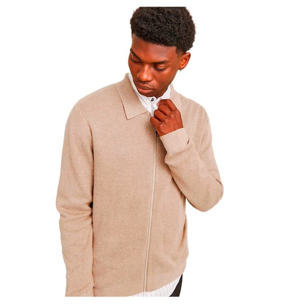 Jack & Jones Milano Søm Trøje Med Lynlås Beige L Mand