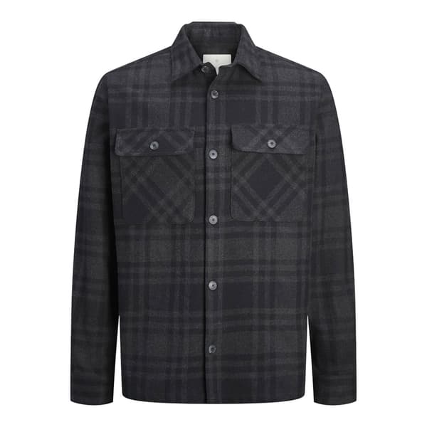 Jack & Jones Raymond Melange Check Overtrøje Sort L Mand