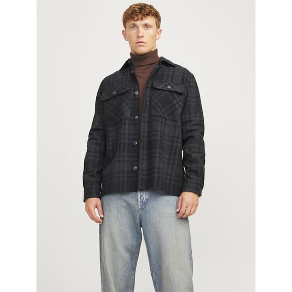 Jack & Jones Raymond Melange Check Overtrøje Sort L Mand