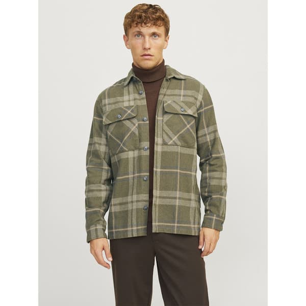 Jack & Jones Raymond Melange Check Overtrøje Grøn XL Mand