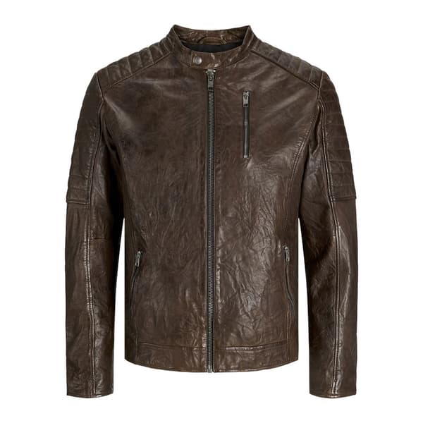 Jack & Jones Richard Læderjakke Brun M Mand
