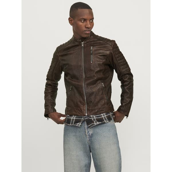 Jack & Jones Richard Læderjakke Brun M Mand