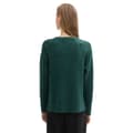 Miniatyrbillede 2 af 5: Tom Tailor Cozy V-hals Sweater Grøn S Kvinde