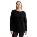 Miniatyrbillede 1 af 5: Tom Tailor Sweater New Ottoman Plus Trøje Sort 46 Kvinde