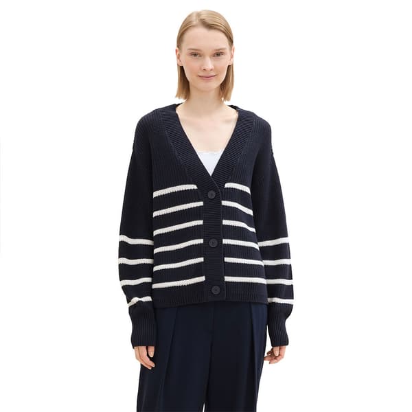 Tom Tailor V Neck Kardigan Svart L Kvinna