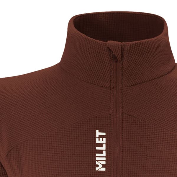 Millet K Lightgrid Fleece Med Halv Dragkedja Brun M Kvinna