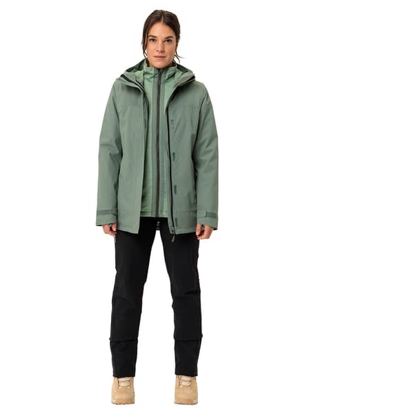 Vaude Neyland 3in1 Jacka Grönt 36 Kvinna