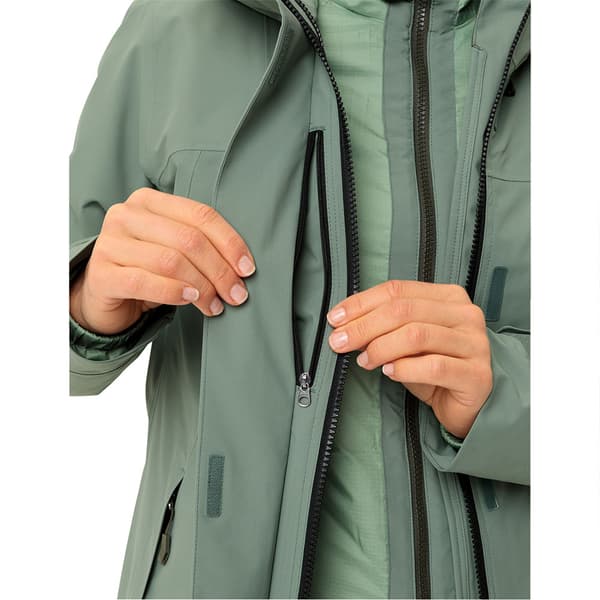Vaude Neyland 3in1 Jacka Grönt 36 Kvinna