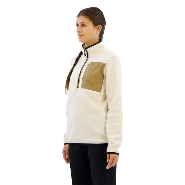 Vaude Rosemoor Fleece Med Halv Dragkedja Beige 40 Kvinna
