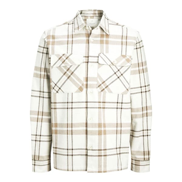 Jack & Jones Raymond Melange Check övertröja Beige S Man