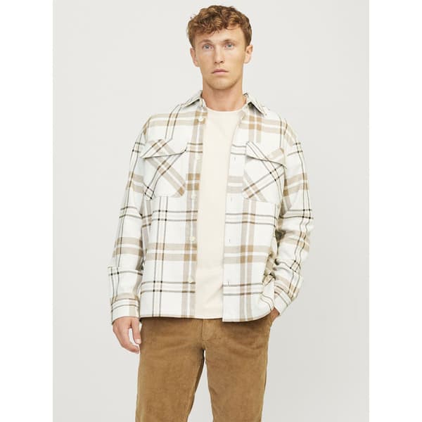 Jack & Jones Raymond Melange Check övertröja Beige S Man