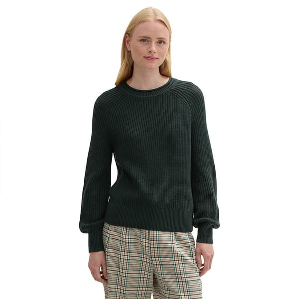 Tom Tailor Crew Neck Trøje Grøn XS Kvinde